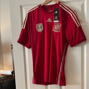 NWT Spain Men’s National Team Jersey with 2010 FIFA World Cup patch M